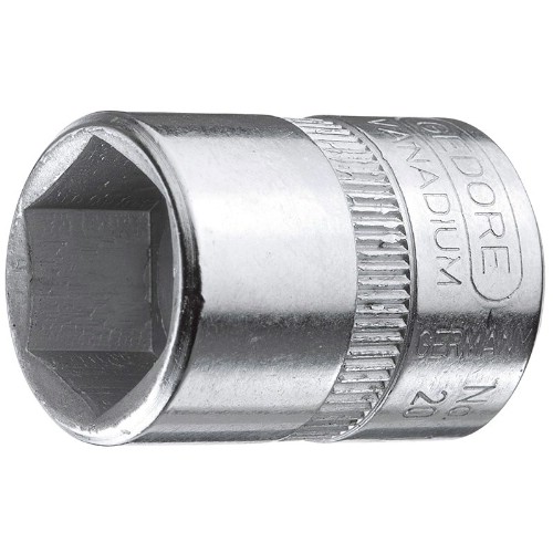 Hylsa 1/4" 6-kant mm/tum GEDORE 20
