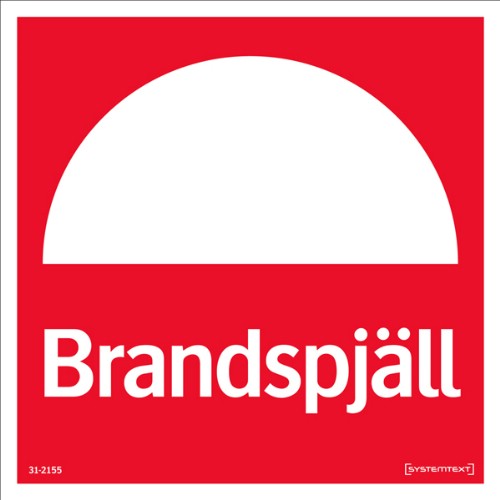 Skylt brandspjäll Reflex