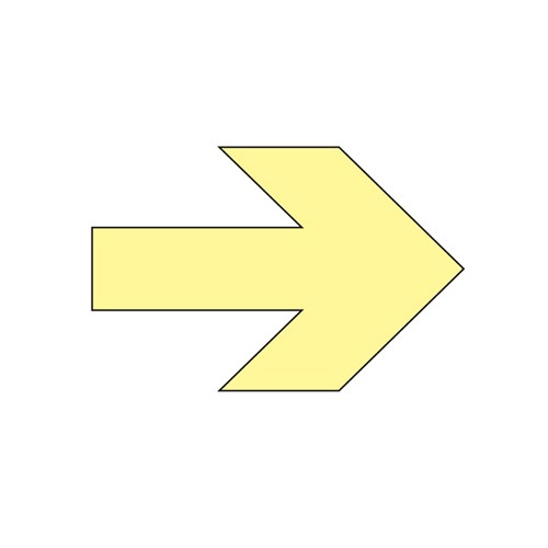 Skylt pil höger GlowLite Nova efterlysande