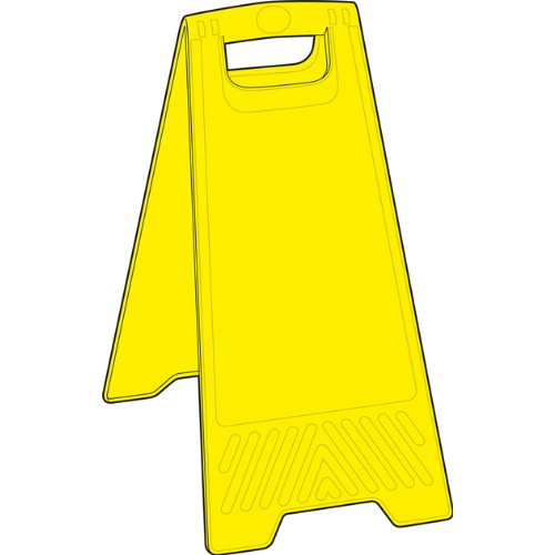 Golvskylt utan text/symbol