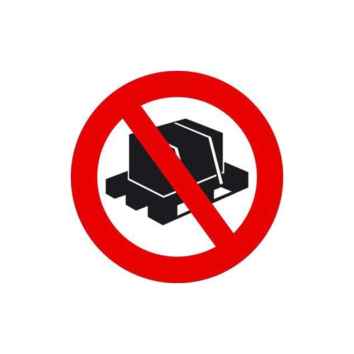 Golvdekal symbol får ej blockeras