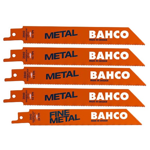 Tigersågbladsats BAHCO 3940-METAL-SET-5P Metall 5 delar