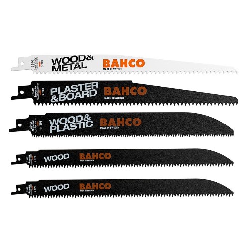 Tigersågbladsats BAHCO 3942-WOOD-SET-5P Trä 5 delar