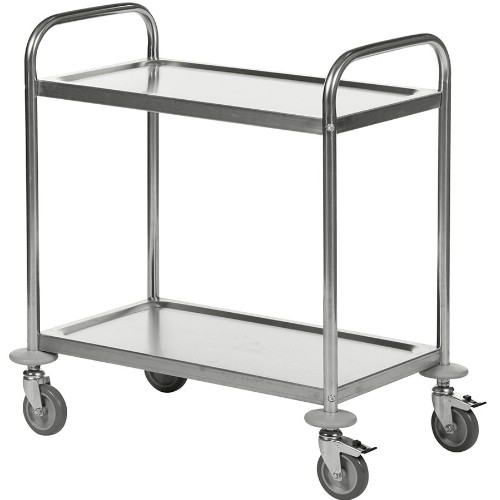 Bordsvagn KM Låg 2 hyllplan Rostfri C2 18/0