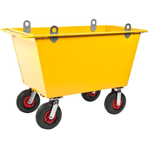 Avfallsvagn KM Lyftöglor Luftgumihjul