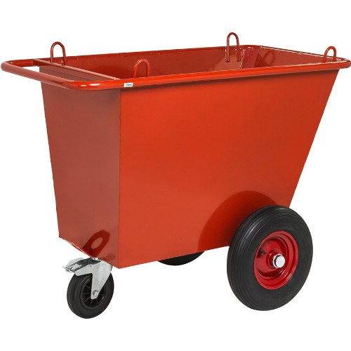 Avfallsvagn KM Lyftöglor Luftgummihjul 400 l