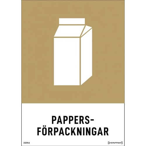 Skylt pappersförpackningar