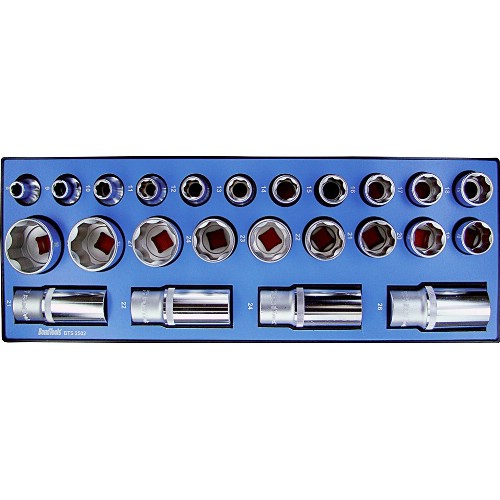 Hylssats 1/2" BONDTOOLS BTS2502 24 delar