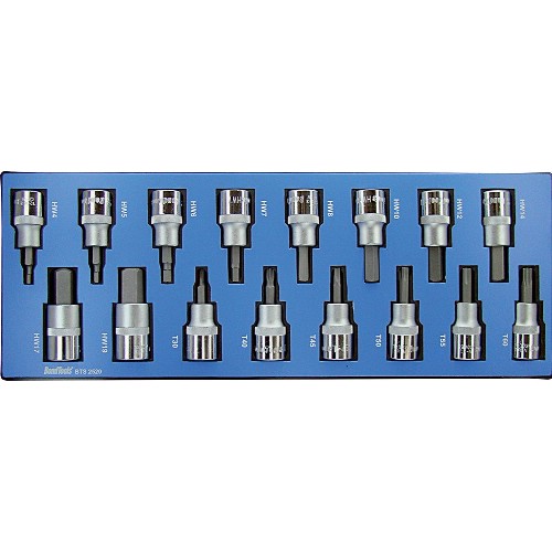 Insex- och Torxhylssats 1/2" BONDTOOLS BTS2520 16 delar