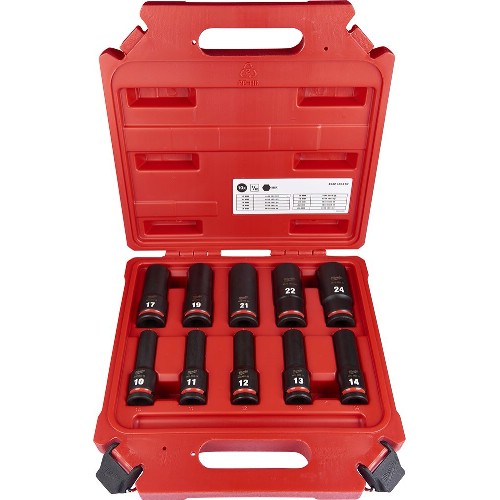 Krafthylssats 1/2" mm MILWAUKEE Shockwave Impact 10 delar