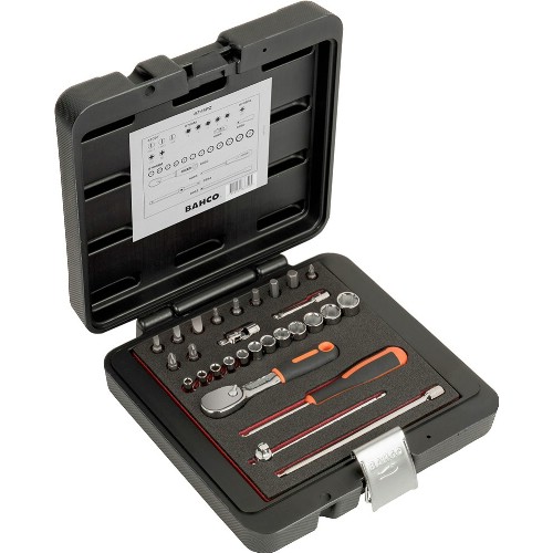 Hylsnyckelsats 1/4" mm 29-delar BAHCO 6715PZ