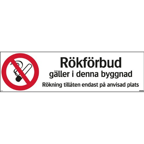 Skylt generellt rökförbud