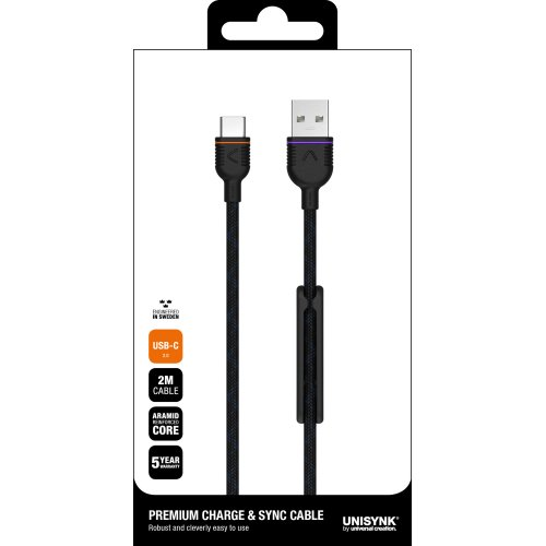 Premium USBA - typC kabel 2,0m