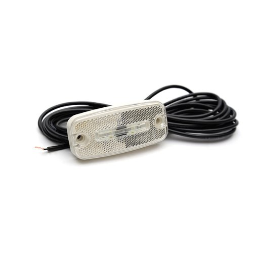 Pos.lykta 12V LED vit 110x50mm