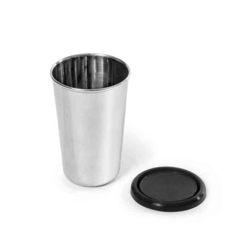 Mugg rostfri med lock