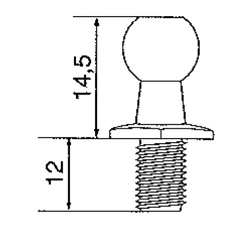 Kulskruv dia10mm, M10 L=26.5mm