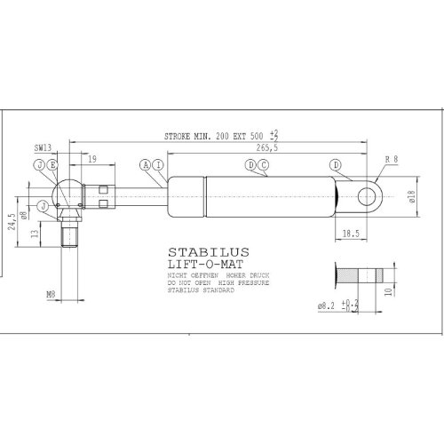 Gasfj B=500 A=200 400N Ku/ög
