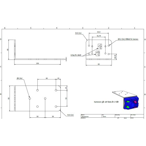 Fäste för ProViu 360 kamera